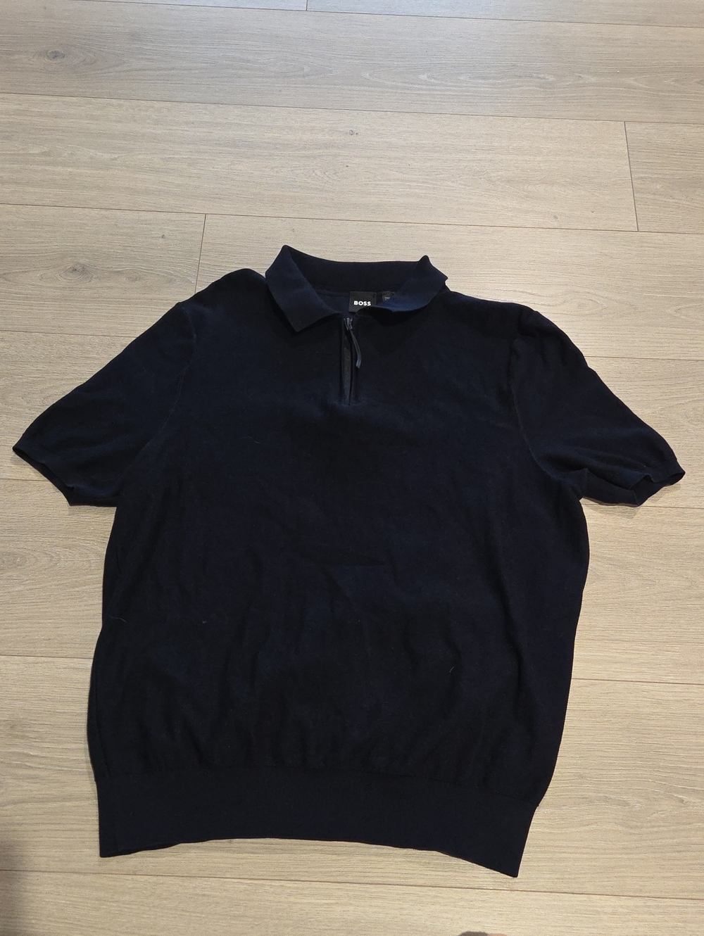 Hugo Boss Navy Blue Cotton Shirt